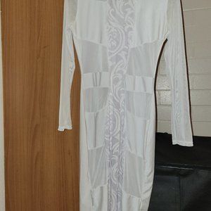 Sexy White Evening See Through Dress